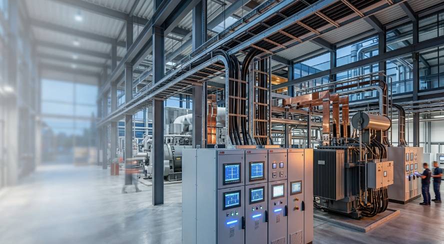Industrial electrical installation in a commercial facility